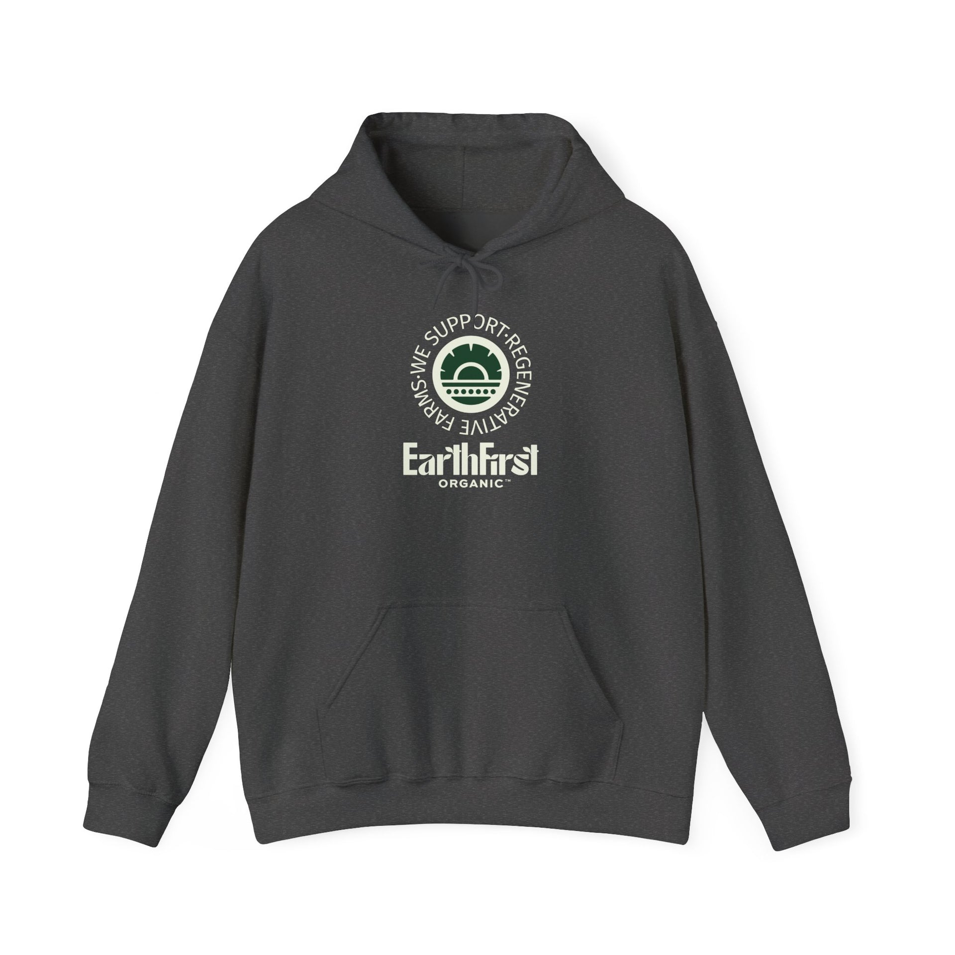 We Support Regenerative Farms Unisex Hooded Sweatshirt - EarthFirst Organic