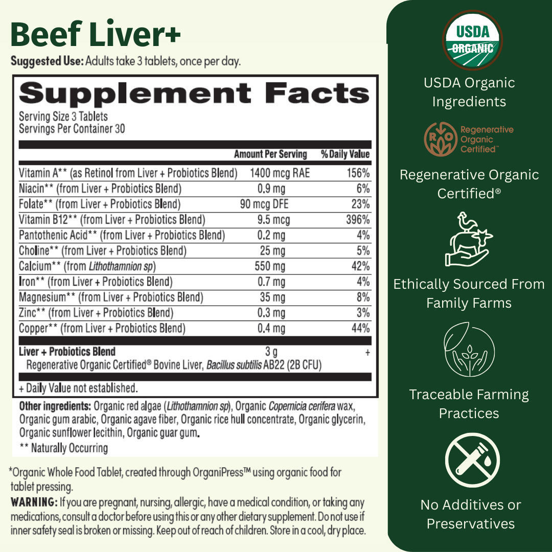 Organic Beef Liver+ - EarthFirst Organic