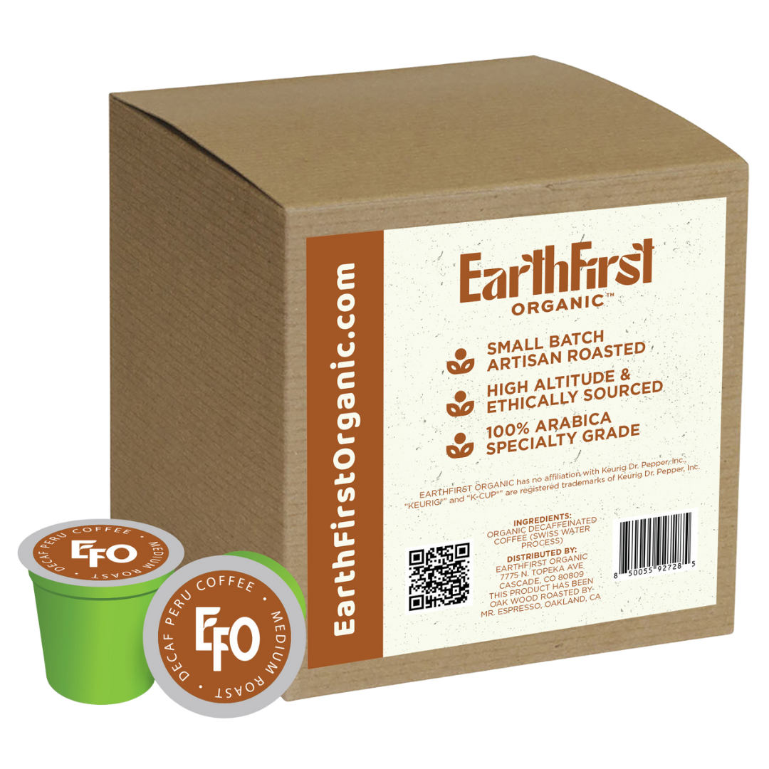 Organic Certified Swiss Water Processed Decaf Coffee 10g K-Cup (30 Count) - EarthFirst Organic