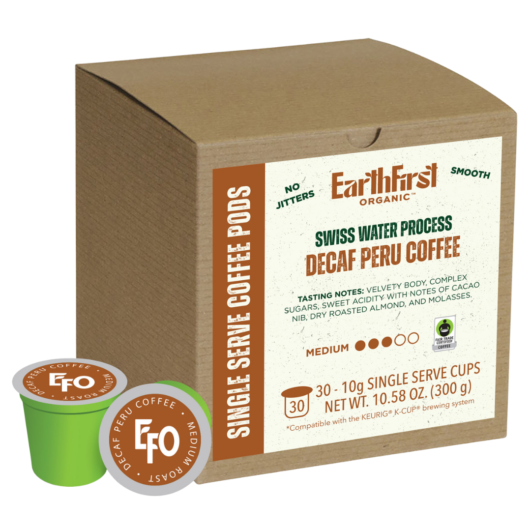 Organic Certified Swiss Water Processed Decaf Coffee 10g K-Cup (30 Count) - EarthFirst Organic