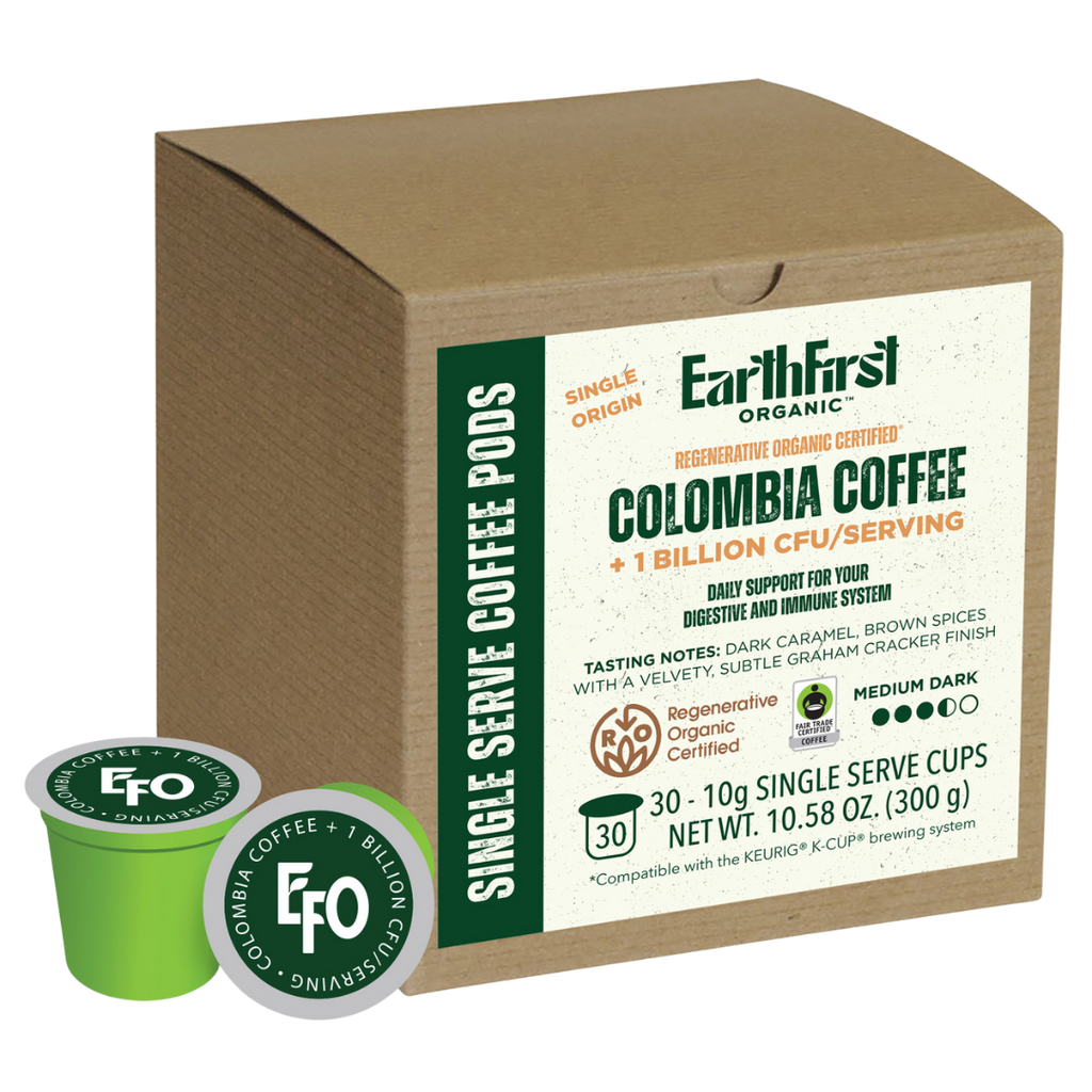 ROC Colombian Medium -Dark Roast 10g K-Cup with Probiotics (30 Count)