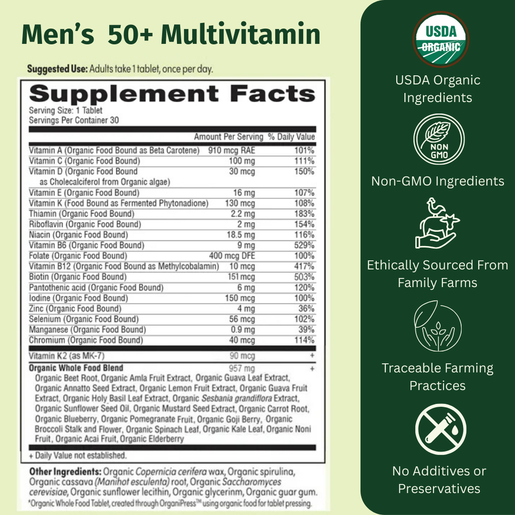 Men's 50+ Multi Once Daily - EarthFirst Organic