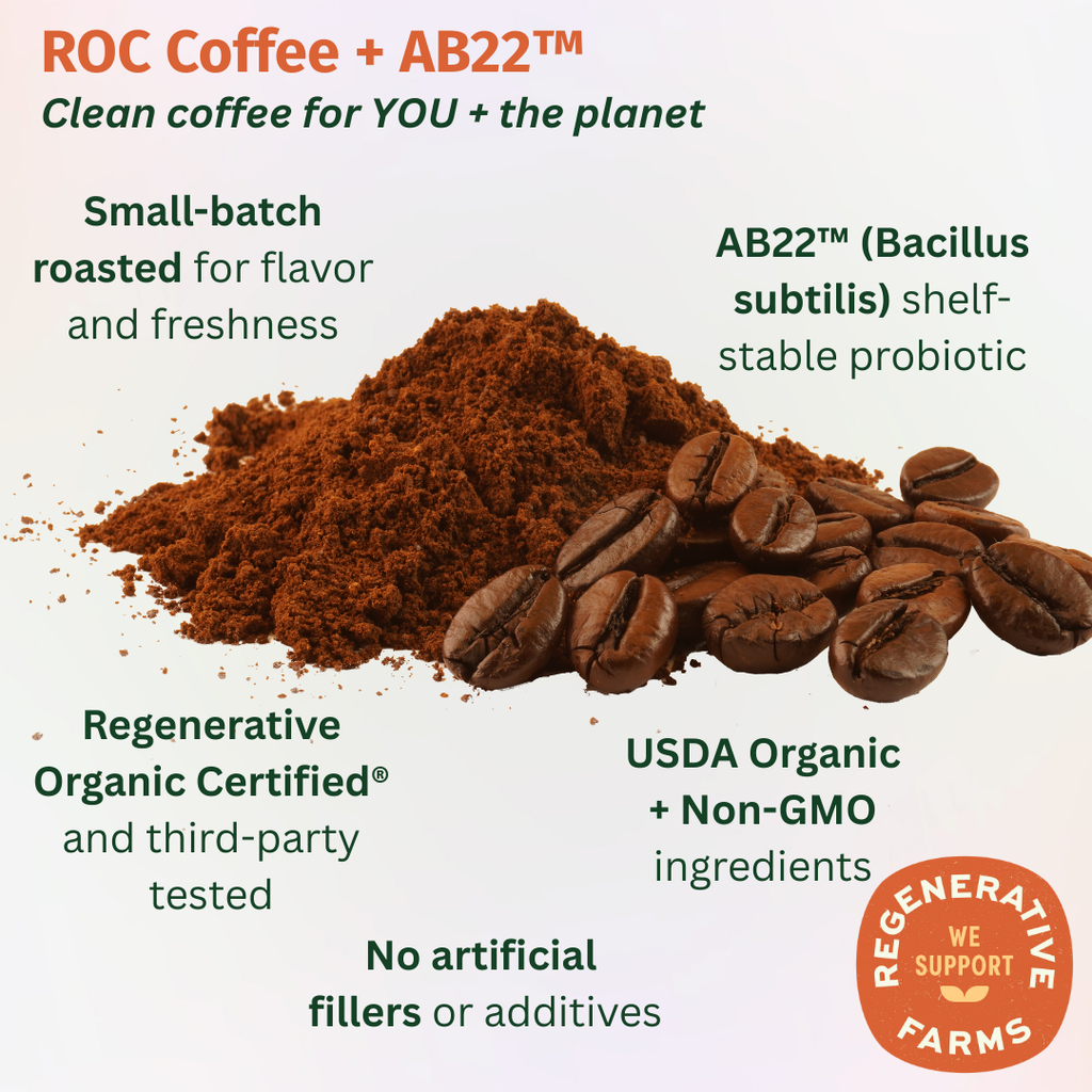 ROC Colombian Medium -Dark Roast 10g K-Cup with Probiotics (30 Count)