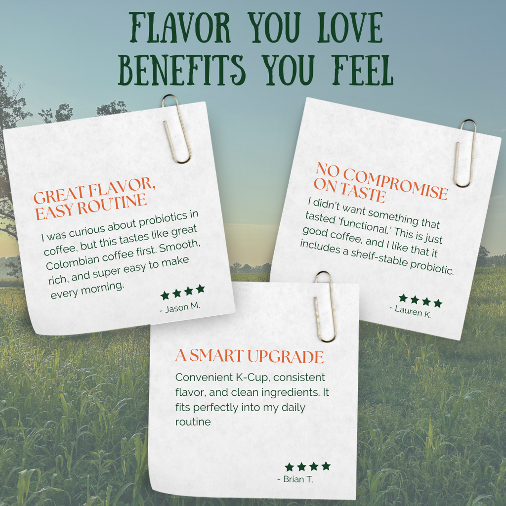 ROC Colombian Medium -Dark Roast 10g K-Cup with Probiotics (30 Count)