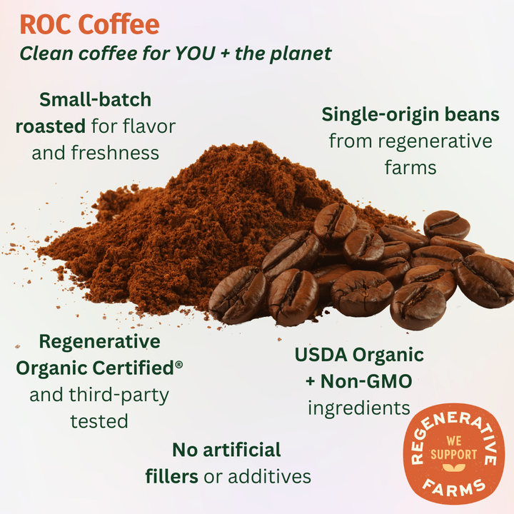 Regenerative Organic Certified Medium-Dark Roast Coffee - EarthFirst Organic