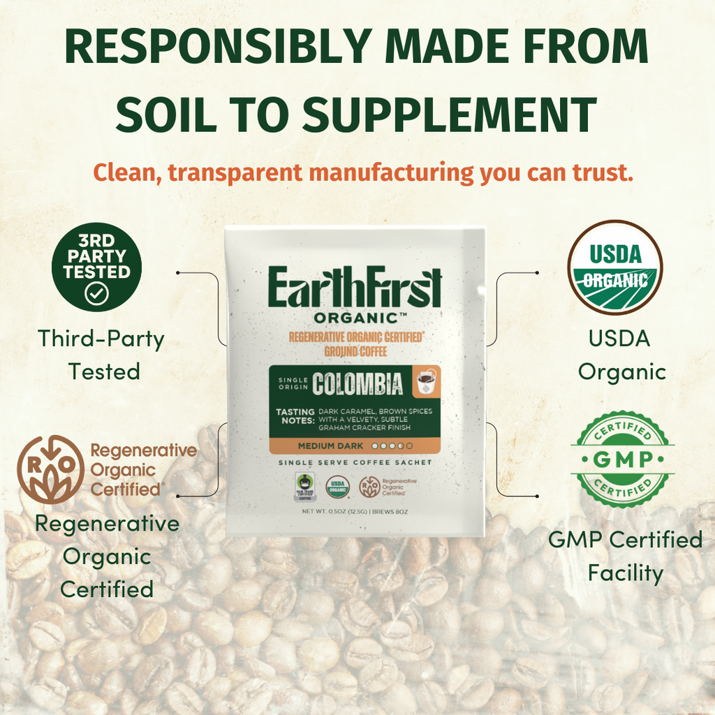 Regenerative Organic Certified Medium-Dark Coffee Sachet