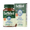 EarthFirst Organic Men's 50+ Multivitamin bottle with 60 capsules, featuring natural ingredients for daily nutritional support.