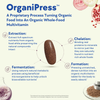 EarthFirst Organic men's 50+ multivitamin bottle with colorful label, featuring natural ingredients and health benefits.