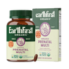 EarthFirst Organic prenatal multivitamin bottles showing 60-count label, designed for pregnant women, in a natural setting.