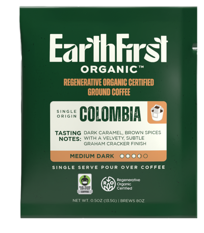 Regenerative Organic Certified Medium-Dark Coffee Pour Over Singles